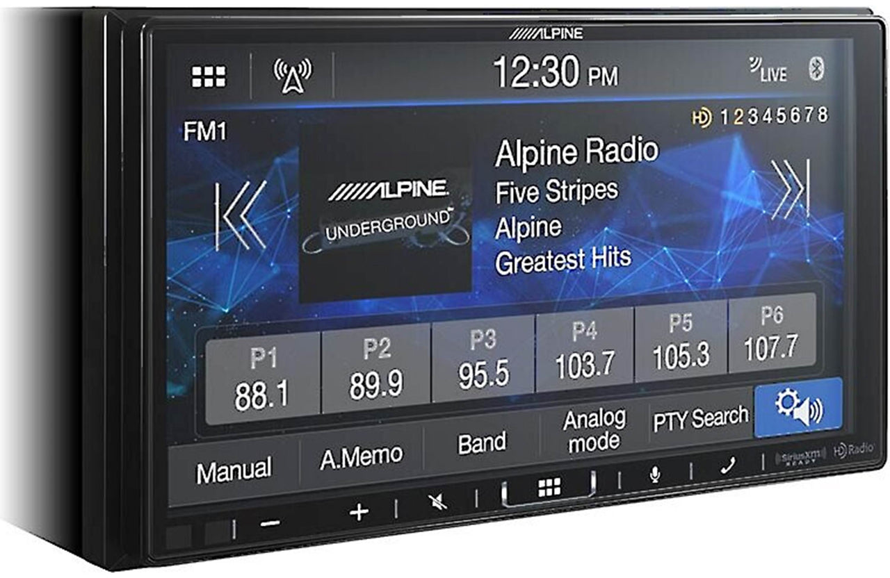 Alpine iLX-407 7" Digital multimedia receiver+Alpine HCE-C1100 Backup camera surface-mount+ Alpine KTX-C10LP License plate mounting kit for select Alpine rear-view cameras