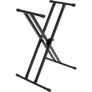 Ultimate Support IQ-X-2000 IQ Series® X-style Keyboard Stand with Patented Memory Lock System, Five Height Settings, Stabilizing End Caps, and Double-braced Tubing - 150 lbs.