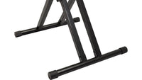 Thumbnail for Ultimate Support IQ-X-3000 IQ Series® X-style Keyboard Stand with Patented Memory Lock System, Five Height Settings, Stabilizing End Caps, Extra Heavy Duty Design with Double-braced Tubing - 300 lbs.