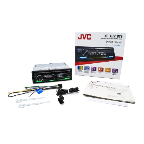 JVC KD-TD91BTS CD Receiver featuring Bluetooth / USB / SiriusXM / Amazon Alexa / 13-Band EQ / JVC Remote App Compatibility