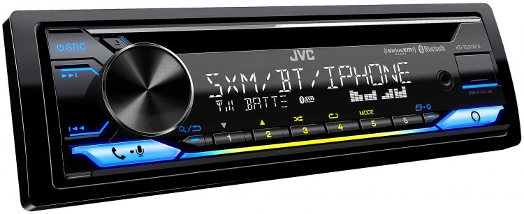 JVC KD-TD91BTS CD Receiver featuring Bluetooth / USB / SiriusXM / Amazon Alexa / 13-Band EQ / JVC Remote App Compatibility