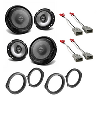 Thumbnail for 2 Kenwood KFC-1666S 6.5 inch Front & Rear Door Car Speakers with Speaker Adapter Kit & Speaker Harness for 2006-2011 Honda