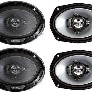 4 Kenwood KFC-6966S 6" x 9" 800W 3-Way Car Audio Coaxial Speakers 6x9"
