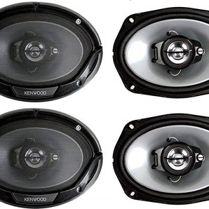 2 Kenwood KFC-6966S 800W Max (90W RMS) 6" x 9" 3-Way Coaxial Car Speakers -2 Pair