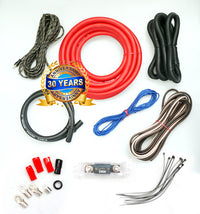 Thumbnail for Complete 0 Gauge Amp Kit Amplifier Install Wiring 0 Ga Wire Cable 6000W RED