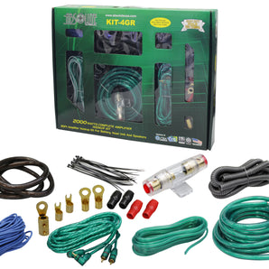 Absolute KIT4GR 4 Gauge 2000W Amp Installation Kit