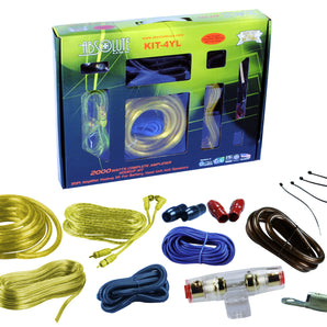 Absolute KIT4YL 4 Gauge 2000W Amp Installation Kit