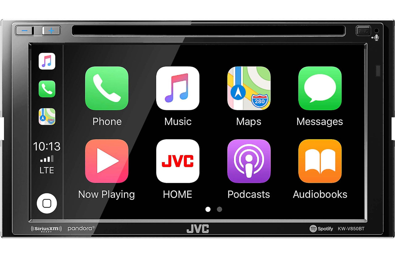JVC KW-V850BT DVD receiver w/ integrated 6.8" monitor+Absolute CAM870 Rearview Camera & Magnet Phone Holder