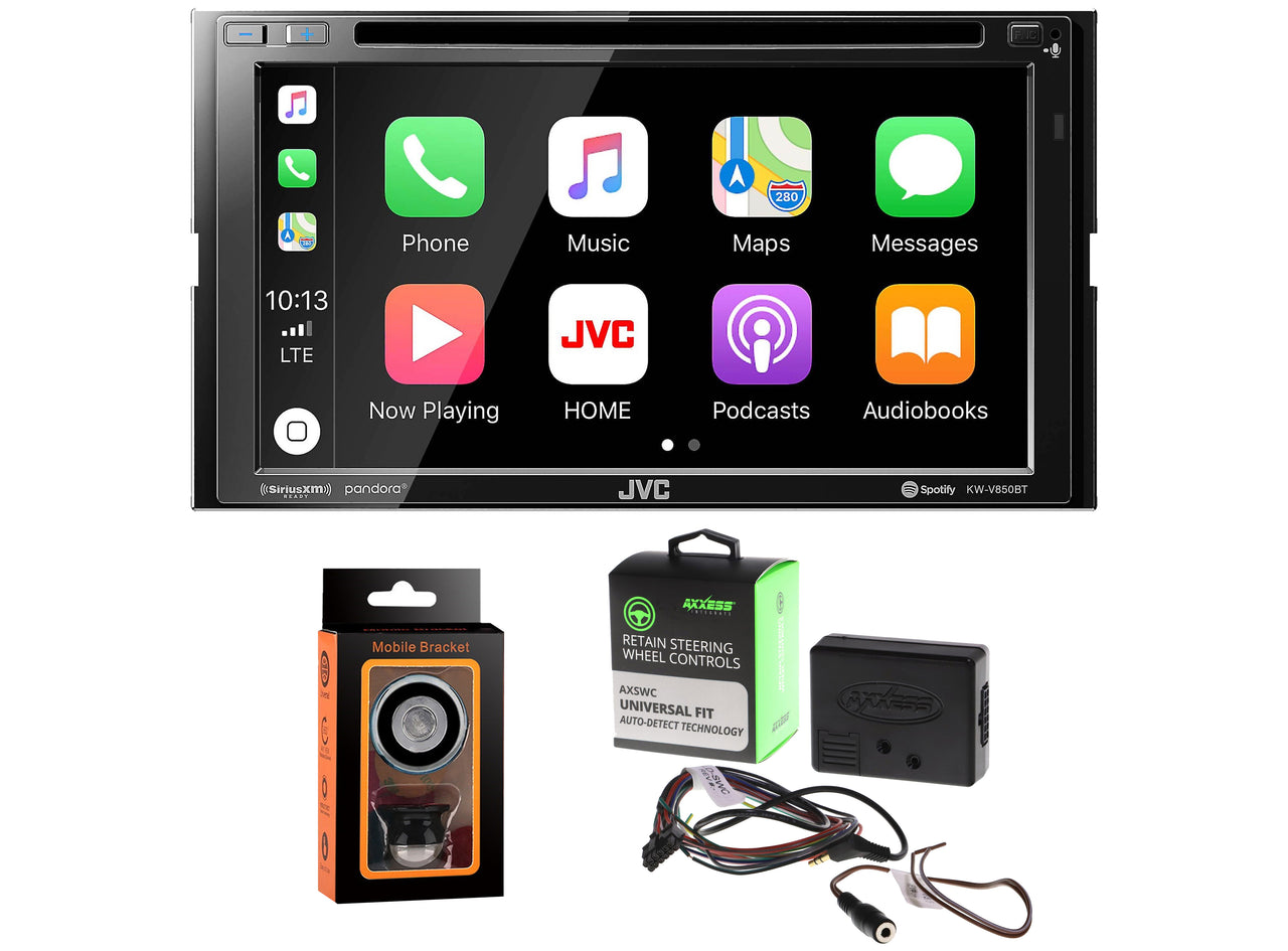 JVC KW-V850BT DVD receiver w/ integrated 6.8" monitor+ Axxess AXSWC Steering Wheel Control Adapter +Free Magnet Phone Holder