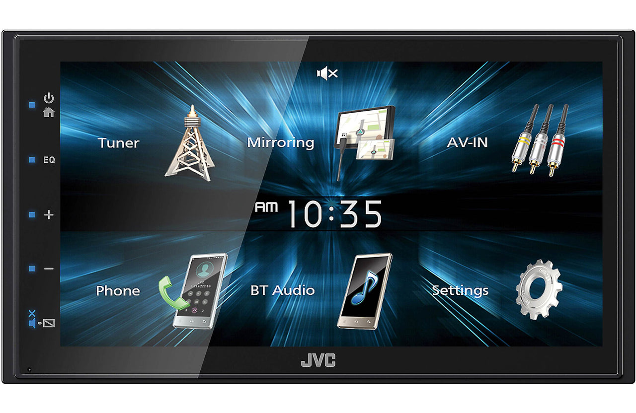 JVC KW-M150BT Digital Media Receiver Fixed 6.8" Touchscreen Monitor + Axxess AXSWC Steering Wheel Control Adapter +Free Magnet Phone Holder