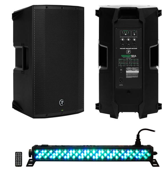 Mackie Thump212 1400W 12 inch Powered Speaker + MR DJ LED Light Mini Strip