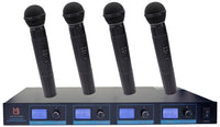 Thumbnail for 2 Mr Dj MICVHF-8800 4 Channel Professional PA/DJ/KTV/Karaoke VHF Handheld Wireless Microphone System with Digital Receiver