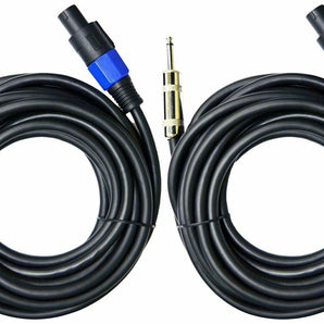2 MK Audio MKQSM50 ¼” Male to Speakon Male 50 Ft. True 12 Gauge Wire PA DJ Pro Audio Speaker Cable