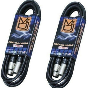 2 MR DJ CDMX10 5-pin DMX lighting cable <BR/>10' DMX 5-Pin XLR Pro Stage DJ Lighting Cable