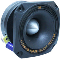 Thumbnail for MR DJ HDT700B 3.5-Inch Titanium Bullet High Compression Tweeter with 10 Ounce Ferrite Magnet (Black)