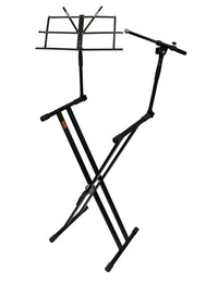 Thumbnail for Mr Dj KS700 Key Board Stand with Music Note and Microphone Holder