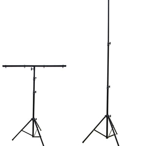 2 MR DJ LS-100 Pro DJ Lighting Tripod & T-Bar Portable Light Stand Bundle