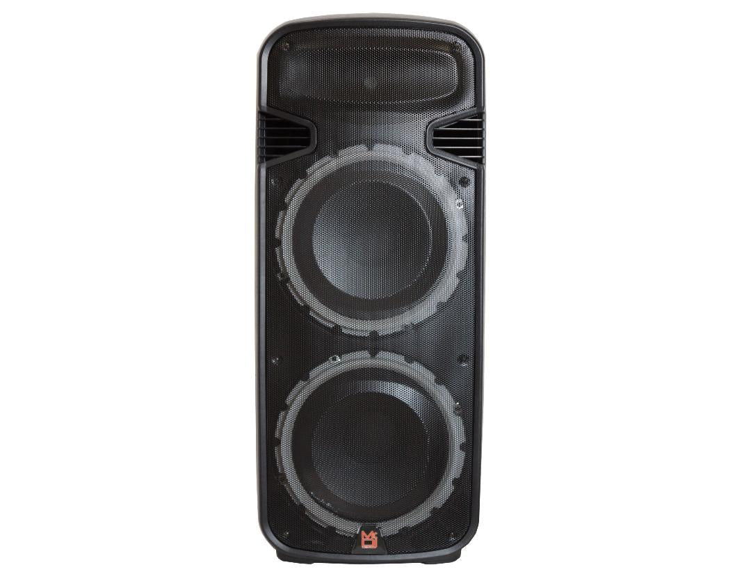 Pair of MR DJ 4500 Watts Dual 12" Rechargeable PA DJ Speaker Bluetooth Light Echo MIC