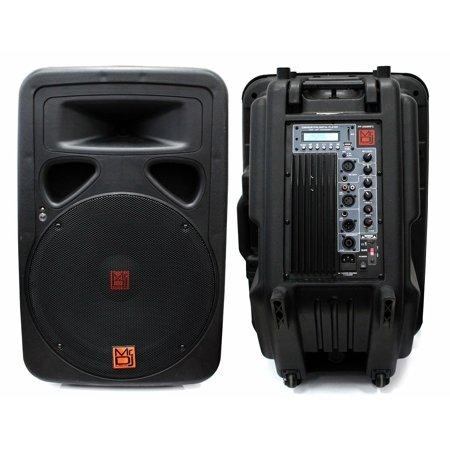 Mr. Dj PP-3000BT 15-Inch 2500-Watt Max Power Speaker with Built-In LCD/MP3/USB/SD and Bluetooth Works with all DJ Equipment