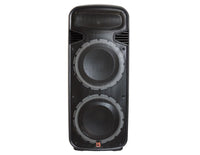Thumbnail for Mr Dj PSBAT6200 <br/>Dual 15-Inch 4000 Watt Max Power 3 Way Party Speaker with Built-In Bluetooth & Rechargeable Battery