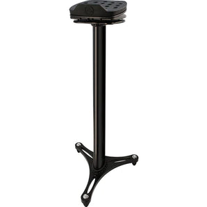 Ultimate Support MS-100B MS Series Professional Column Studio Monitor Stand with Adjustable Angle and Axis, Acoustic Foam Platform, and Three Internal Channels - Black (PAIR)