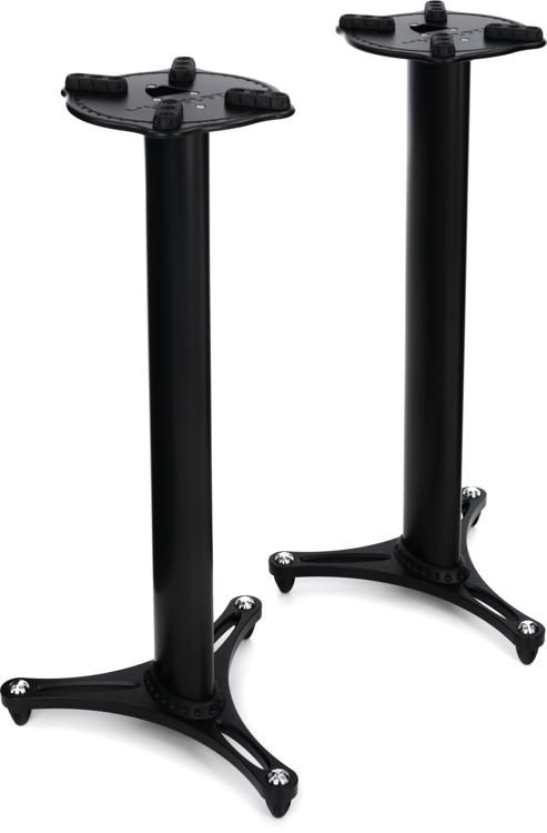 Ultimate Support MS-90-36B MS Series Professional Column Studio Monitor Stands with Non-marring Decoupling Pads and Three Internal Channels - 36"/Black