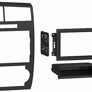 METRA 99-6519B 2005-2007 Dodge Charger Single-DIN/Double-DIN Installation Kit, Matte Blac