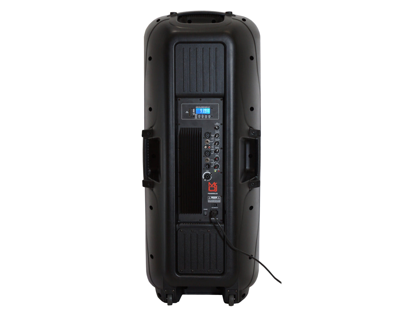 MR DJ PBX6500LED Professional Dual 15” 3-Way Full-Range Powered/Active DJ PA Multipurpose Live Sound Bluetooth Loudspeaker