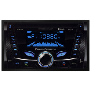 Power Acoustik PCD-52B Double DIN CD/MP3 Source Headunit – Dynamic Carbon Faceplate Finish