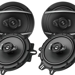 Pioneer TS-A1670F 6-1/2" Car Audio 3-Way Coaxil Speakers & 6.5" Speaker Box