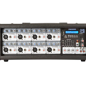 MR DJ PMX8500 3000 Watts Powered 8 Channel Mixer with Bluetooth USB 5 Band EQ Effects