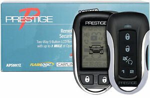 Prestige APS997ZLR Two-Way LCD Confirming Remote Start & Alarm 1-Mile Range + Absolute Magnet Holder