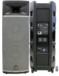 Thumbnail for Mr Dj PRO215BT PA DJ Powered Speaker PRO PA DJ Dual 15” 3-Way Full-Range Powered/Active Loudspeaker