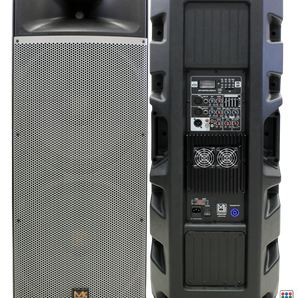 MR DJ PRO215BT PRO PA DJ Dual 15" 3-Way Powered/Active DJ PA Multipurpose Live Sound Loudspeaker
