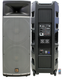 Thumbnail for Mr Dj PRO215BT PA DJ Powered Speaker<br>Professional PRO PA DJ Dual 15” 3-Way Full-Range Powered/Active DJ PA Multipurpose Live Sound Loudspeaker