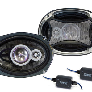 Absolute USA PRO6993 Car Speakers 600 Watts Of Power Per Pair And 300 Watts Each, 6 x 9 Inch , Full Range, 4 Way, Sold in Pairs, Easy Mounting