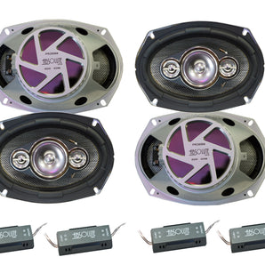 2 Pair Absolute USA PRO6994 Pro Series 6x9" 4 Way full-range loudspeakers 6x9" 4 Way full-range loudspeakers Car Speakers 600 Watts Max Power