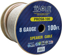 Thumbnail for Absolute USA PROS8100 8 Gauge Speaker Wire<br/>100' 8 Gauge PRO PA DJ Car Home Marine Audio Speaker Wire Cable Spool