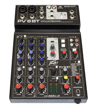 Thumbnail for Peavey PV 6 BT 6 Channel Compact Mixing Mixer Console with Bluetooth