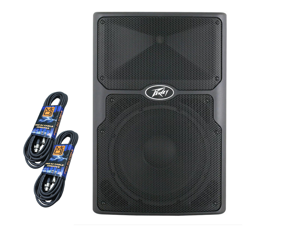 Peavey PVXP15 DSP 15 inch Powered Speaker 800W 15" Powered Speaker with 1.4" Compression Driver,+ Free Mr. Dj XLR Cables