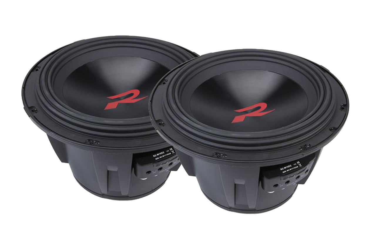 Alpine R2-W12D2 Car Audio Type R Dual 2 Ohm 1500 Watt 12" Subwoofers with Sub Install Kit Package