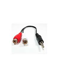 Thumbnail for Crux 3.5-RCA/6 Right Angle 3.5mm Male to Female RCA Cable, 6 ft.