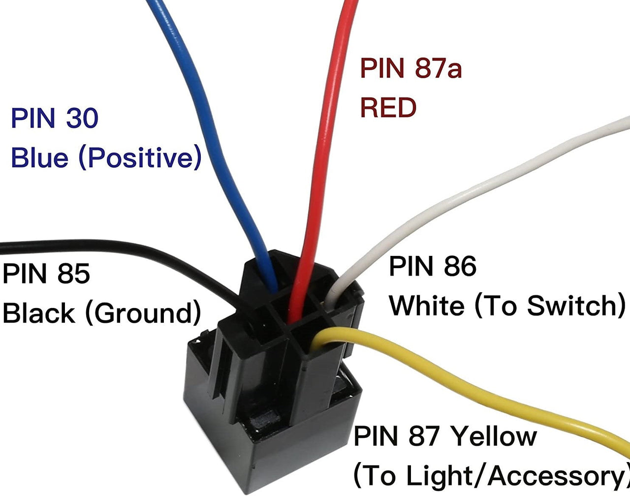 2 Absolute USA 5-Pin 12 VDC Interlocking Relay Socket with 6-Inch Lead ...