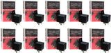 Absolute USA 12V 5 pin relay, black automotive relay side view, suitable for 30/40 amp applications.
