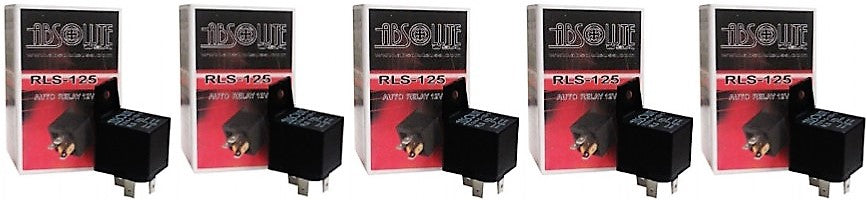 5 Absolute RLS125 12-VCD Automotive Marine Bosch Tyco Style Relay SPDT 30/40 AMP