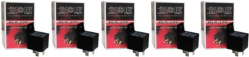 Absolute USA 12V 30/40 Amp SPDT Automotive Marine Bosch / Tyco Style 5 Pin Relay (5 PACK)
