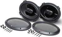 Thumbnail for 2 Pairs of Punch P1694 300W 6x9 4-Way Full Range Coaxial Speakers + Magnet Phone Holder