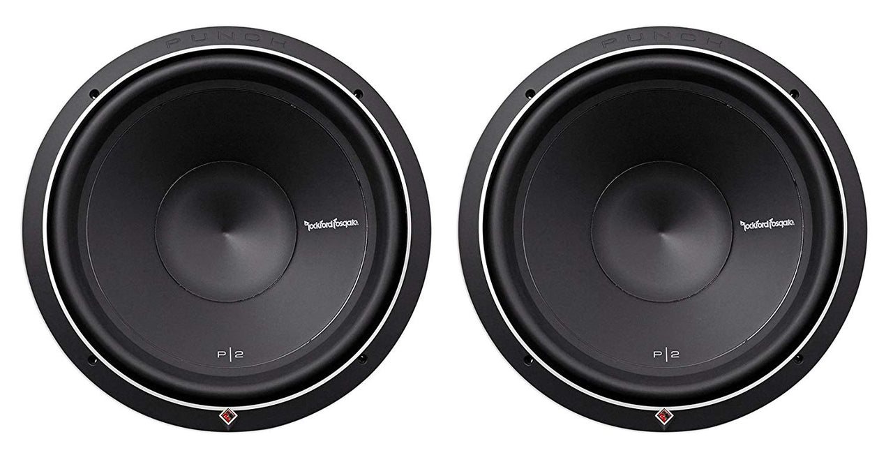 2 Rockford Fosgate Punch P2D4-12 12" 1600W Subwoofer