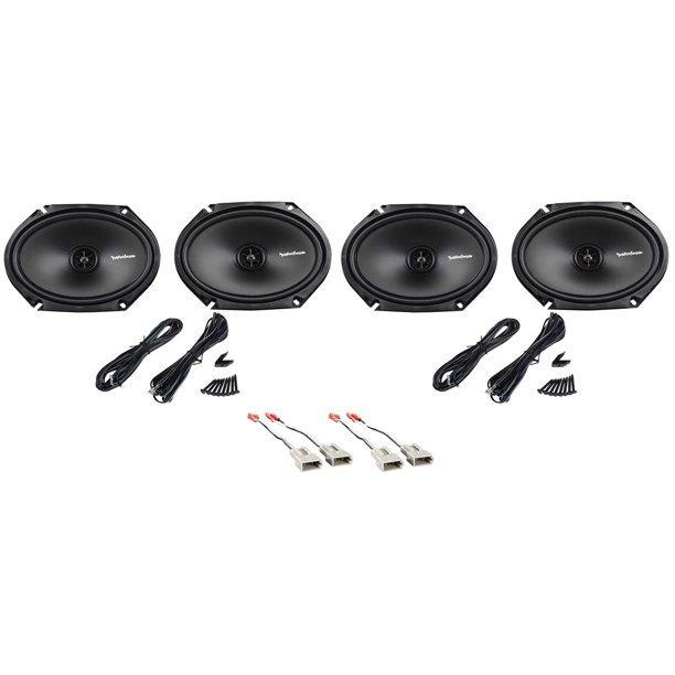 Front+Rear Rockford Fosgate Factory Speaker Replacement Kit For 93-02 Mazda 626