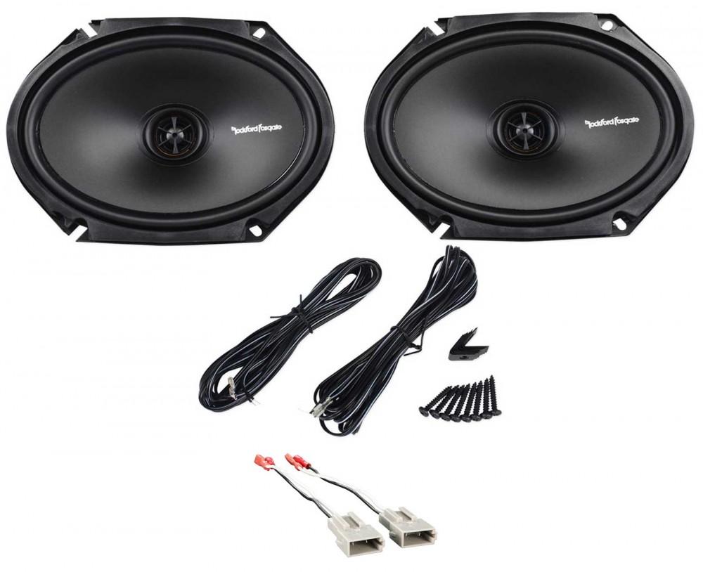Rear Rockford Fosgate R168X2 6x8 Inch Speaker Replacement Kit + Harness For 1999-2003 Ford F-150